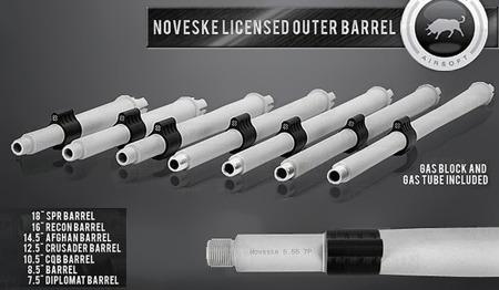 Madbull Airsoft Noveske Lic. Outer Barrels with Noveske Gas Block and Gas tube for M4/M16